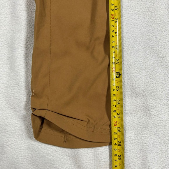 Prana Halle Hiking Pants Womens 8 Regular Brown Ochre Stretch Zion Roll Up Leg - Picture 9 of 9